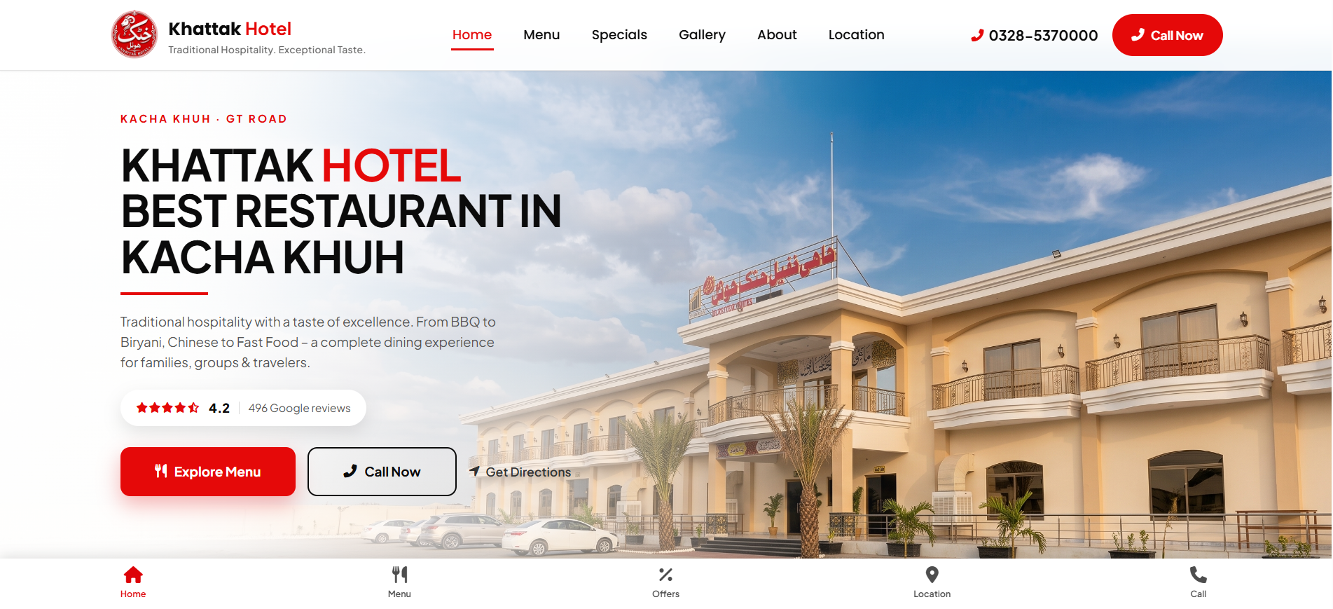 Khattak Hotel in Kacha Khuh